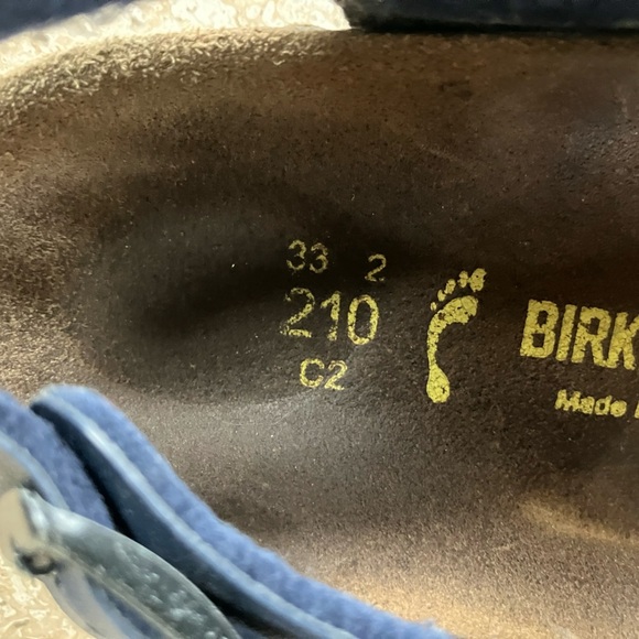 Birkenstock Unisex Youth Navy Blue Leather Sandals Size 33 (210 C2) US 2 - Picture 6 of 7